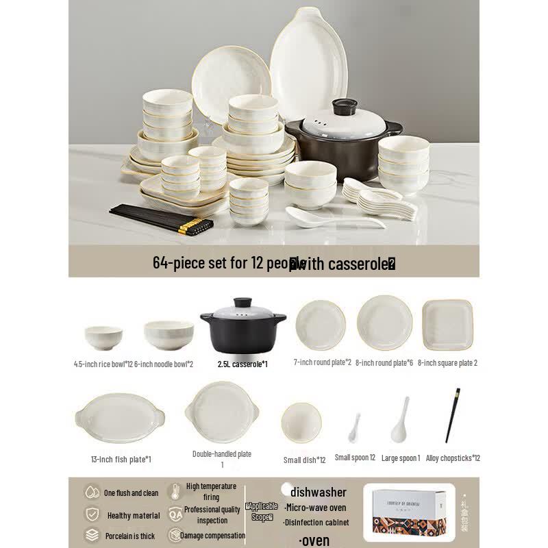 Yi Pan Underglaze Bone China Dinnerware Set