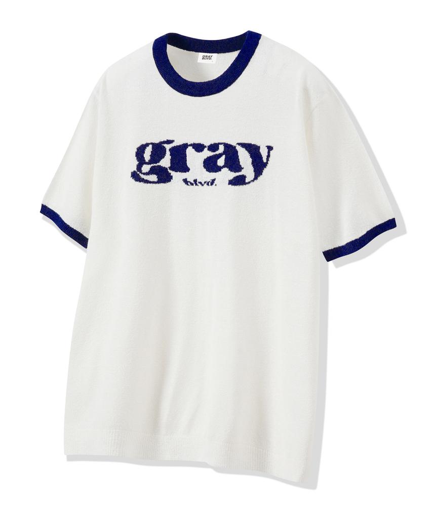 GRAYBLVD Aras Ringer Knit Short Sleeve Gkbst33 (Navy)
