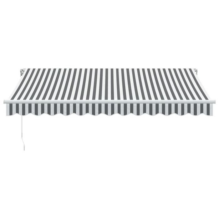VidaXL Manual Retractable Awning Anthracite and White 350x250 Cm, Awning, Door Awning, Garden Awning, Blind, Awning of 3216036