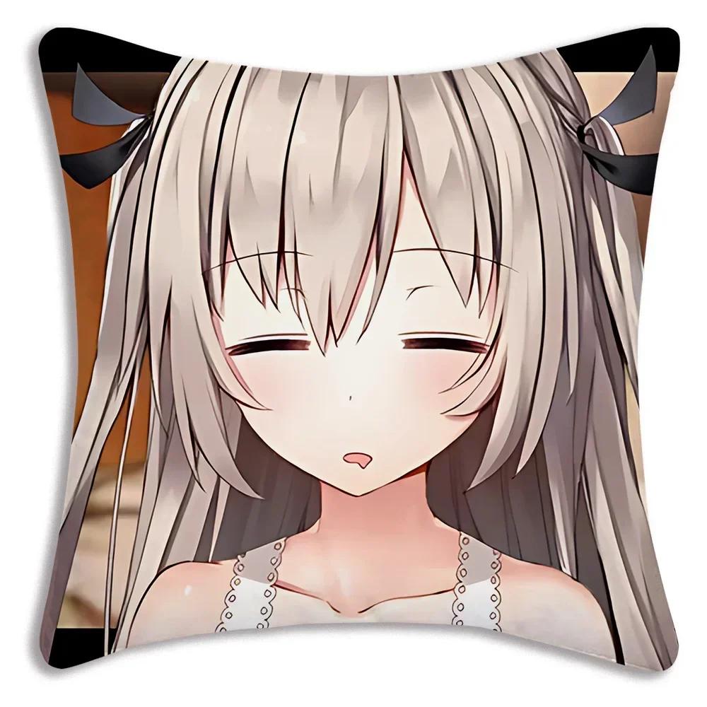 Kawaii Anime ATRI MY DEAR MOMENT Pillow Covers Cartoon Sofa Decorative Home  Printing  Cute Cushion Cover