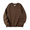Men's And Women's Solid-color Casual Round-neck Long-sleeved Top, Men's Fitted Thickened Cotton Sweatshirt Base Layer Top