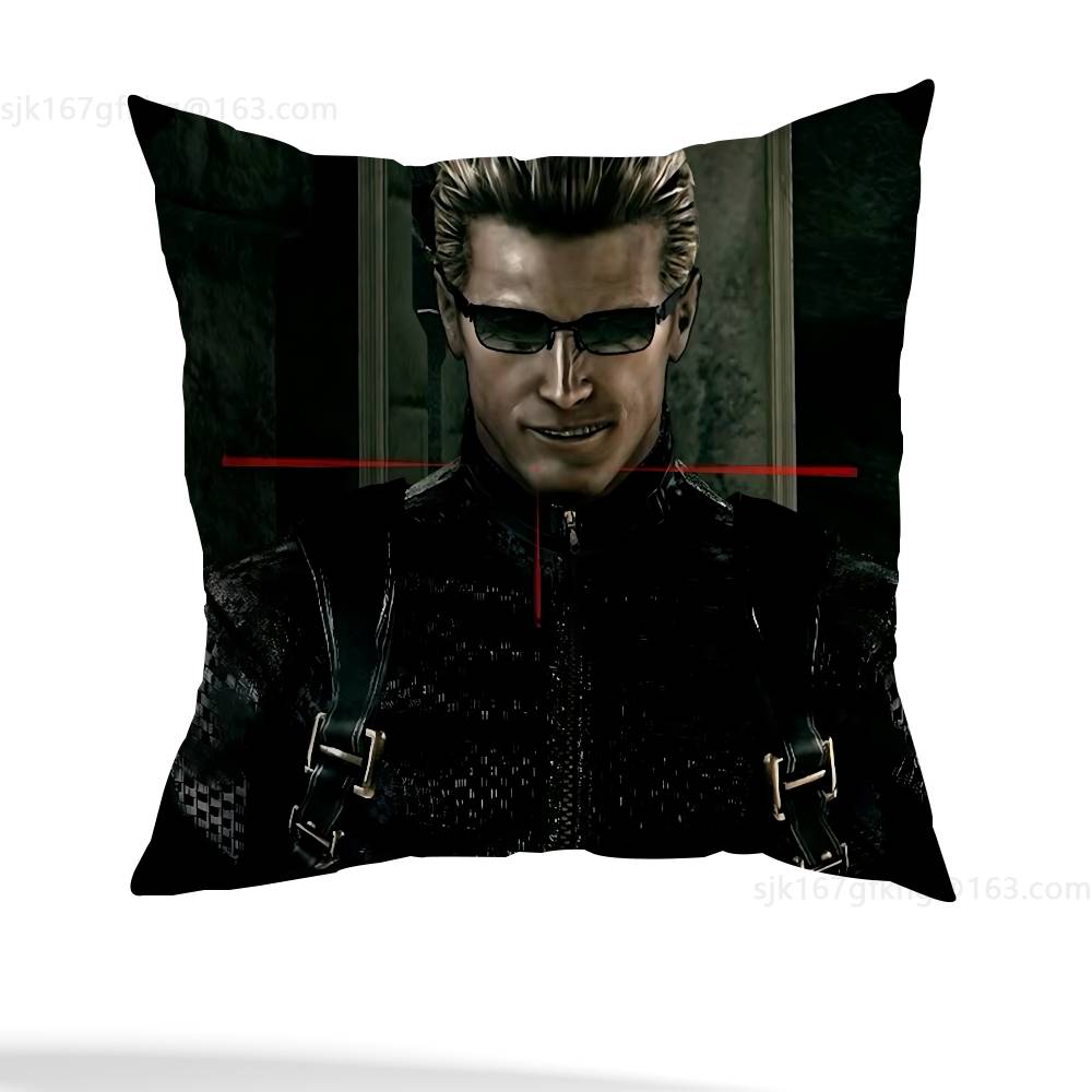 

Albert Wesker Pillow Case Anti-dustmite Pillowcase Invisible zipper silky short plush Sofa cushion cover 12x12Inch