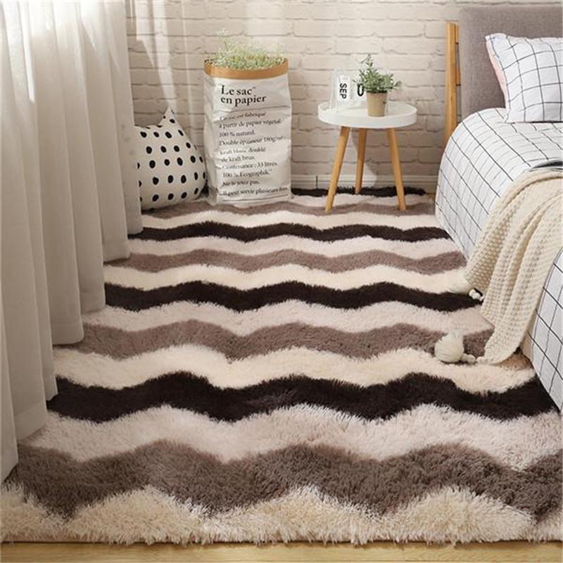 Area Rugs for Bedroom, Upgrade Non-Slip Grey Fluffy Soft Shag Carpet, Indoor Floor Gray Fuzzy Shaggy Living Room Plush Rug for Kids Home Dorm Decor