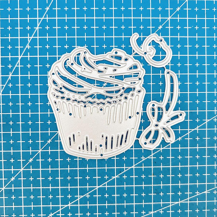 

Birthday Cup Cake Metal Cutting Dies Stencil for DIY Scrapbooking Photo Album Embossing Paper Cards Crafts Diecuts dies серебряный