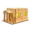 Wooden LED Lighted House Ornament Handcrafted Glowing Christmas House Decoration Xmas Holiday Party Desktop Decor