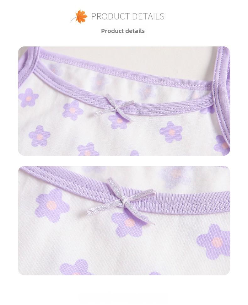 Girls' Cotton Summer Vest - Soft Korean Sling for Children