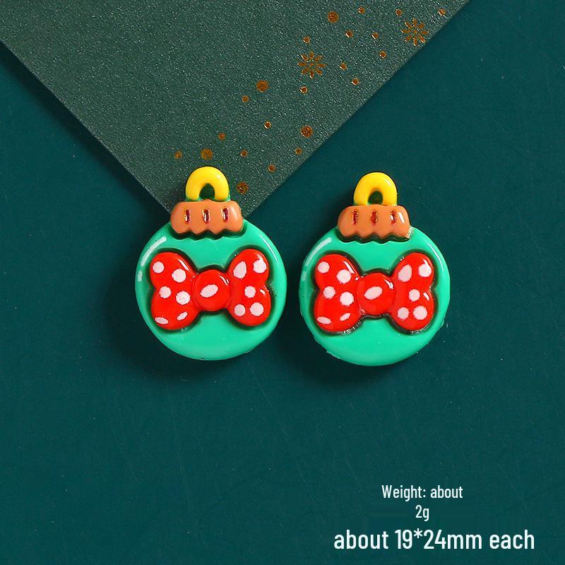 DIY Cartoon Santa & Reindeer Resin Accessories for Phone Cases & Hair Ties