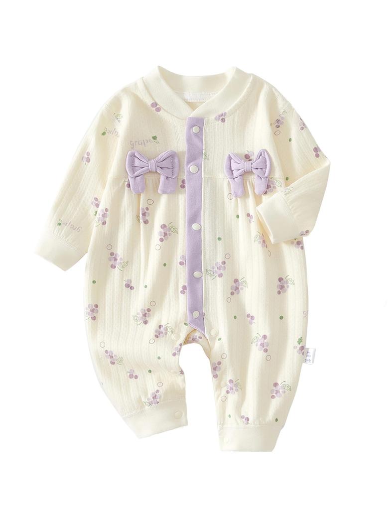 HAYAHARU Baby Long Sleeve Newborn Baby Outing Maternity Formal Weddings Clothes, Girls' Coveralls, Boys' Rompers, 100% Cotton, Open-Front, Clothes,