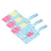 3pcs Cloth Diaper Bag Zippered Pocket Water Resistant Printed Reusable Travel Beach Pool Yoga Gym