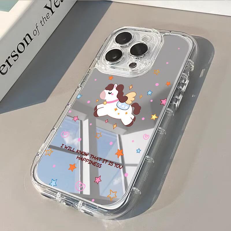Vielfältige Kleine Sterne Muster Handyhülle Für iPhone 11 12 13 14 15 16 17 Pro Max 7 8 Plus XR XS 16E 17E Neue Spiegel Design Abdeckung