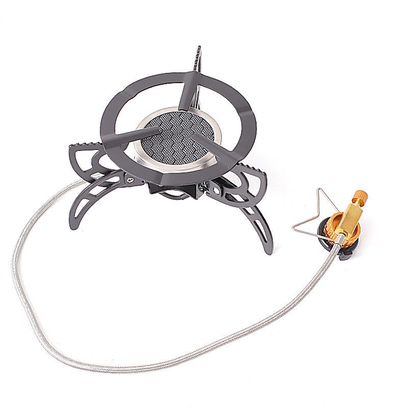 Windproof Folding Cassette Camping Stove with Portable Moka Pot