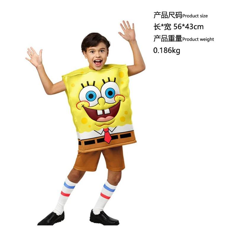 Halloween Patrick Star SpongeBob SquarePants Cosplay Kids School Show Sponge Costume one size fits all