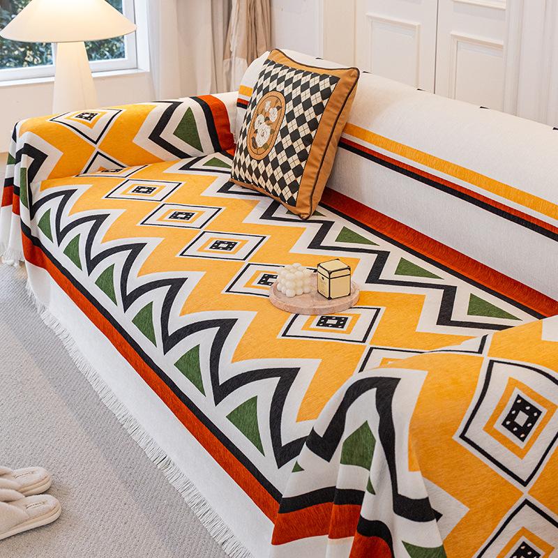 

Полотенце для дивана из шенилла, чехол для всего тела, универсальный пылезащитный чехол, бохо-диванное одеяло, подушка для сиденья 180*130cm