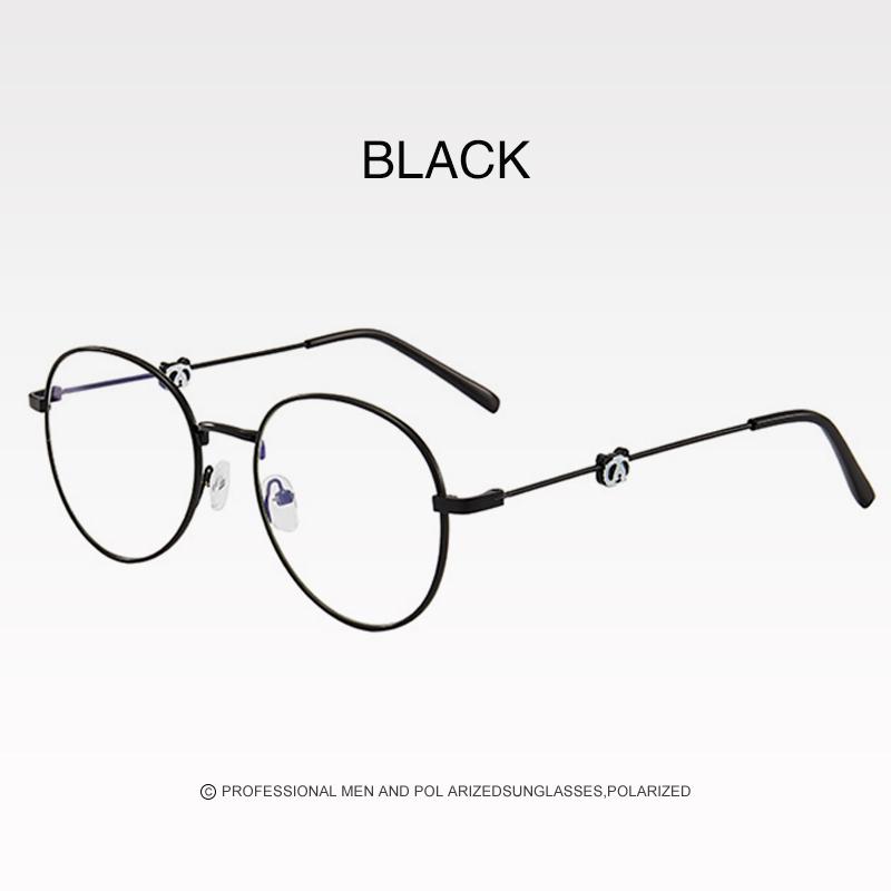 

Panda Love Heart Myopia Glasses Fashion Metal Frame Spectacles Anti-Blue Light Short Sight Glasses Vision Care Eyeglasses -4.0 Flat mirror 0