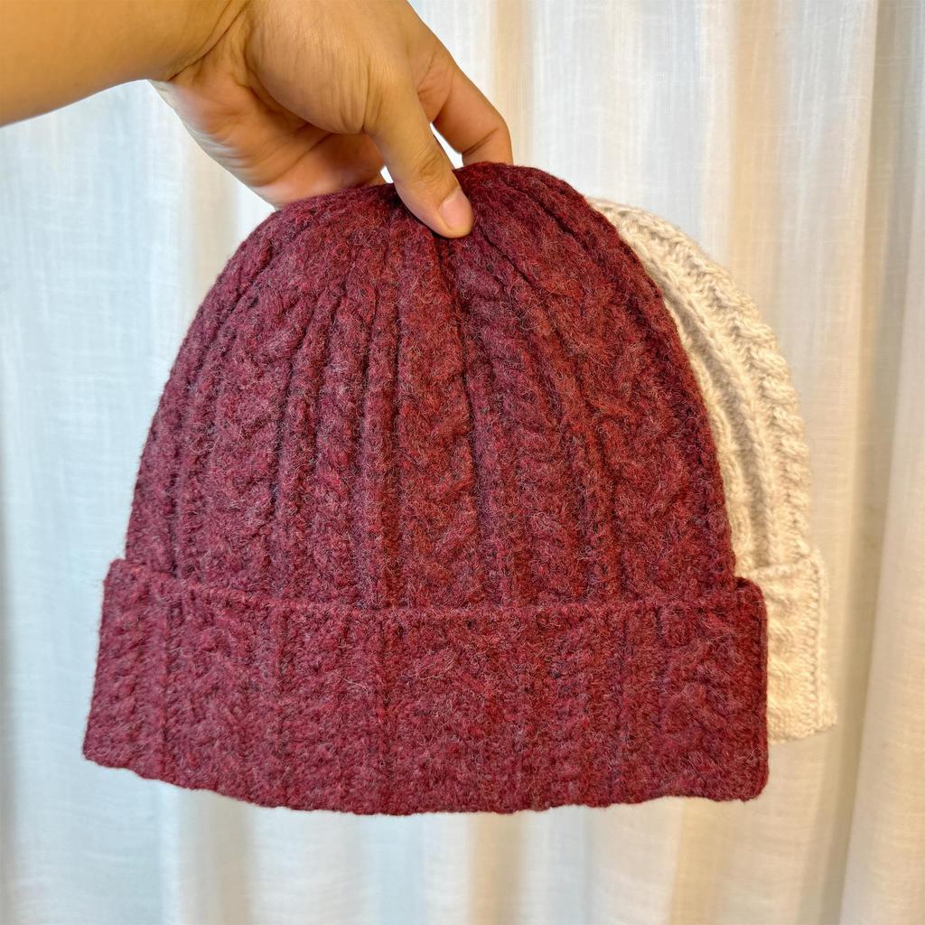 Twist Knitted Hat Men's Ear Protection Plus Plush Woolen Hat Korean Version Winter Grandpa Old Man Middle Aged and Elderly Warm Hat Trend