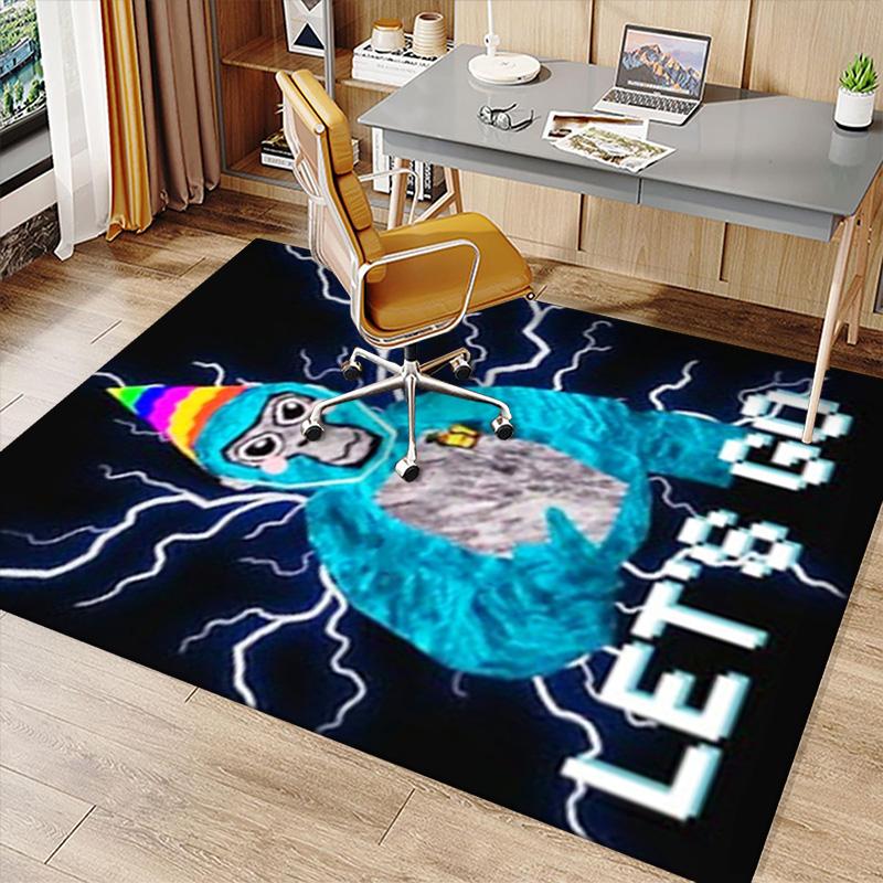 Gorilla Tag Printed Absorbent Washable Carpet, Non-Slip Bathroom Mats, Kitchen Rugs, Yoga Mat,Living Room Entrance, Camping Picnic Rugs