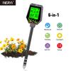 Yieryi 6-in-1 Digital Soil Tester Meter for PH,Moisture,Fertility,TempSunlight&Humidity Portable Soil Nutrient Analyzer with LCD