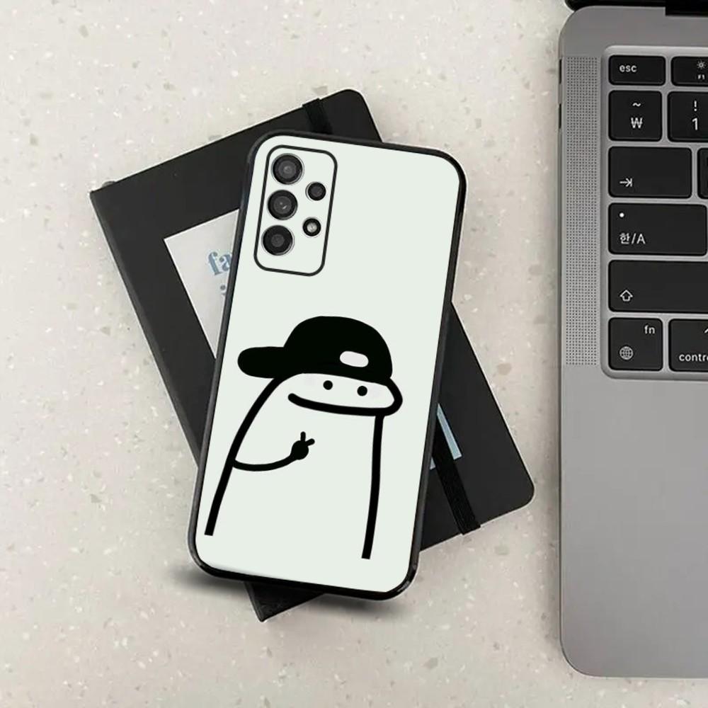 F-Flork Cute Funny Meme Phone Case For Samsung Galaxy A13,A21s,A22,A31,A32,A52,A53,A71,A80,A91 Soft Black Cover