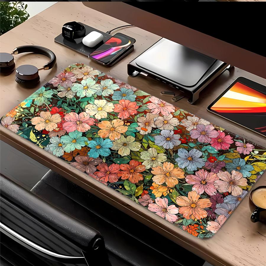 

Anti slip Mouse Pad Computer Laptop Pad Desk accessories Game Console Pad Keyboard Mouse Pad office Pad Colored Flowers 220x180x2mm