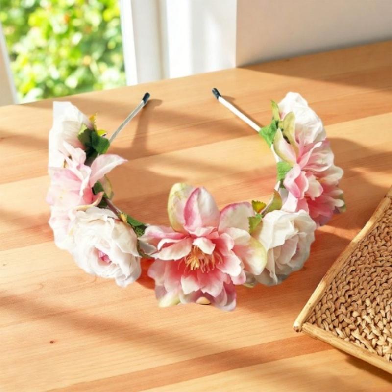 Premium Fabric Rose Headpiece Exaggerated Exaggerated Flower Hair Accessory Peony Hair Hoop Lightweight Floral Headband