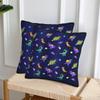 Dinosaur Dinosaurs In Space 2 pcs Square Pillowcase Pillow Cover Cushion Decor Comfort Throw Pillow for Home Car