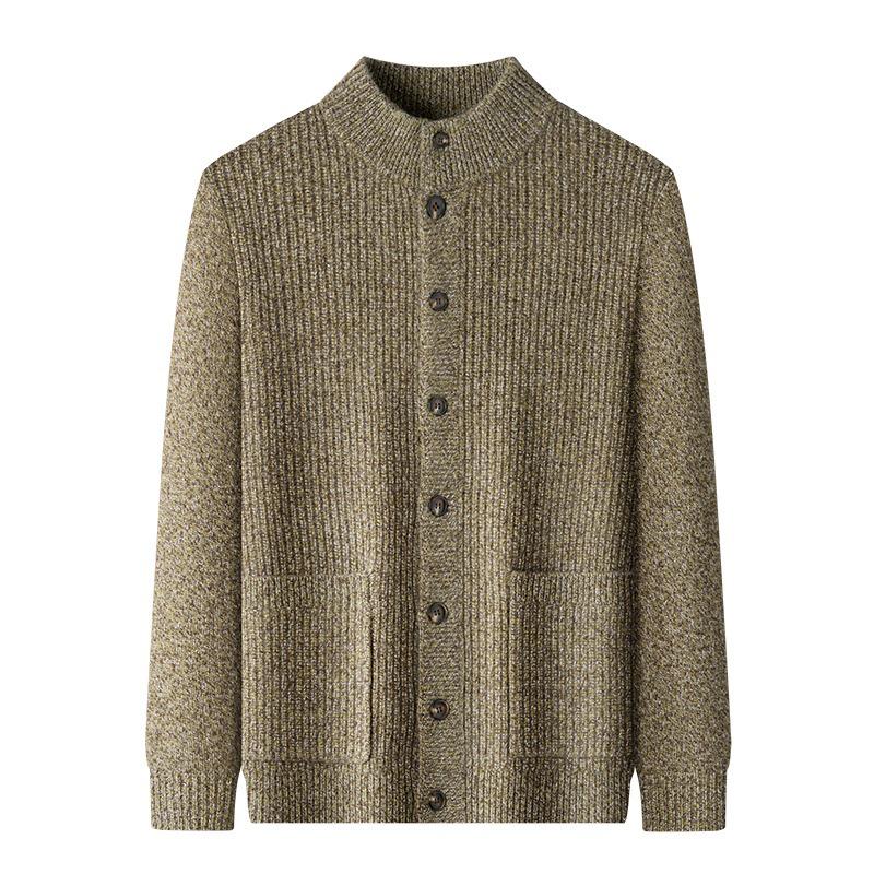 Winter 2025 Koreanischer Stil Dicker Woll-Herren-Cardigan