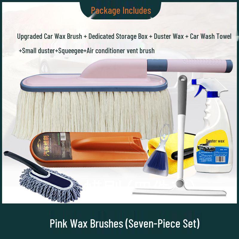 Car Cleaning Duster & Snow Removal Brush with Wax Mop