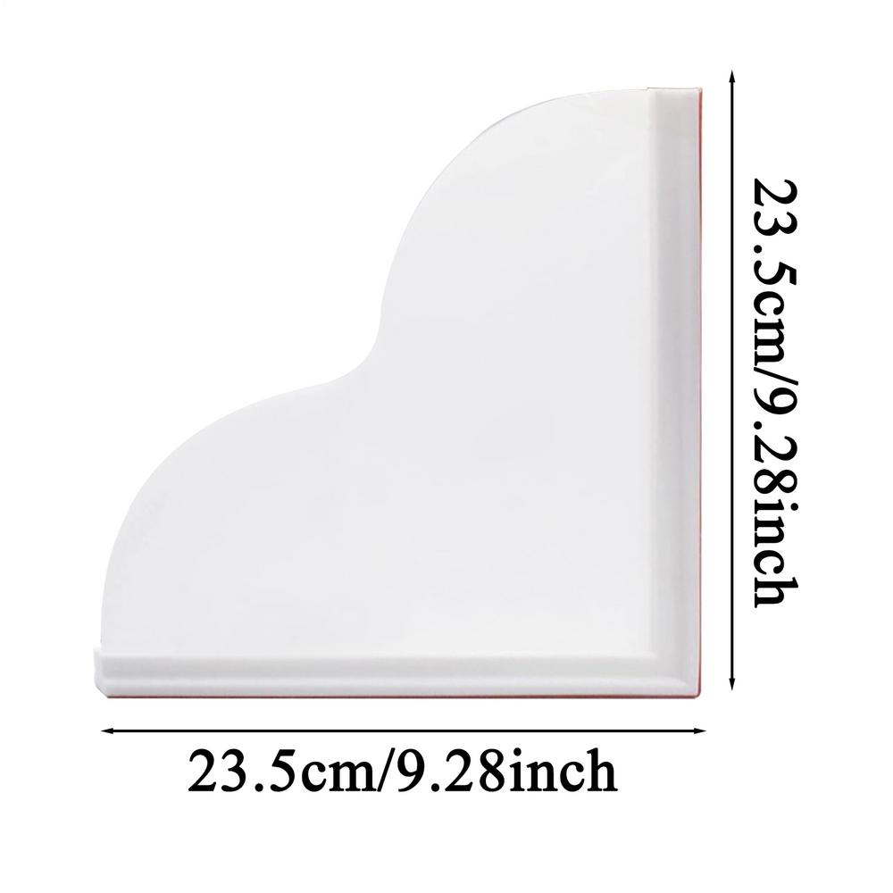 2pcs Upgraded silicone base with removable acrylic baffle Double waterproof barrier Shower Corner Bathtub Water Retainer