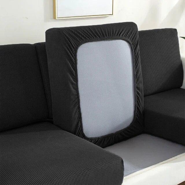 Polar Fleece Sofa Cover Jacquard Stretch Sofa Cushion Seat Cover Spandex L-shaped Corner Seaction Cover Living Room Anti-dust