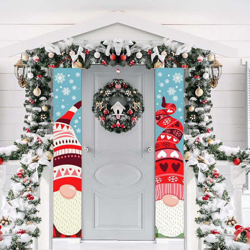 Christmas Door Banner 2020 Merry Christmas Decor for Home Christmas Ornaments Christmas Decor Godt Nyttår 2021 Navidad Natal