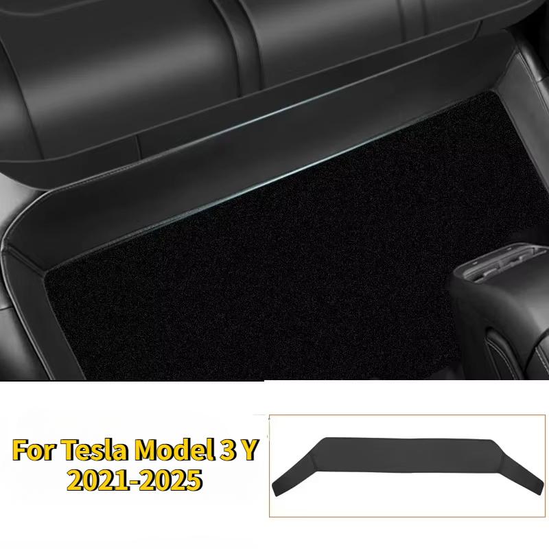 For Tesla Model Y Model 3 Highland Rear Seat Lower Protective Mat Leather Full Surround Seat Anti-Dirty Kick Pad Car Accessories