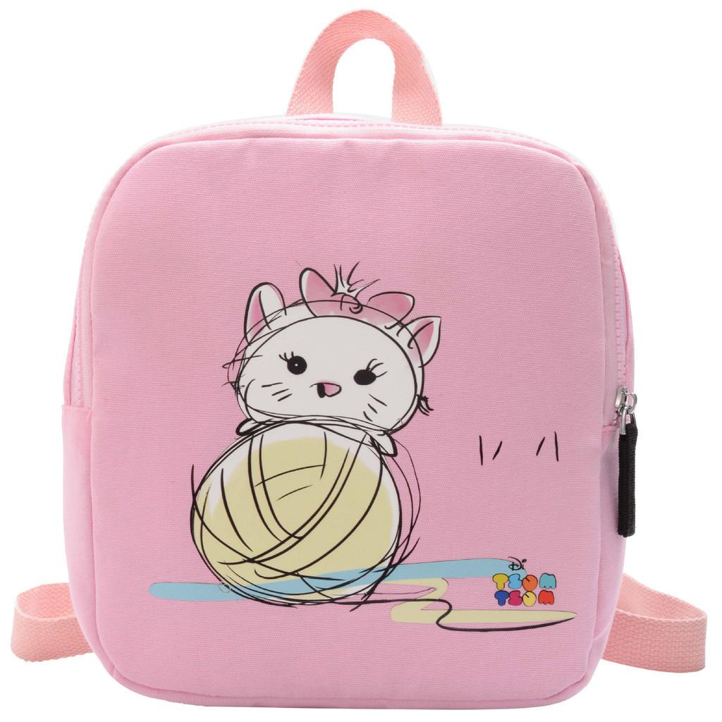 Cute Cartoon Cotton Linen Backpack For Toddlers Unisex Pre-k School Bag