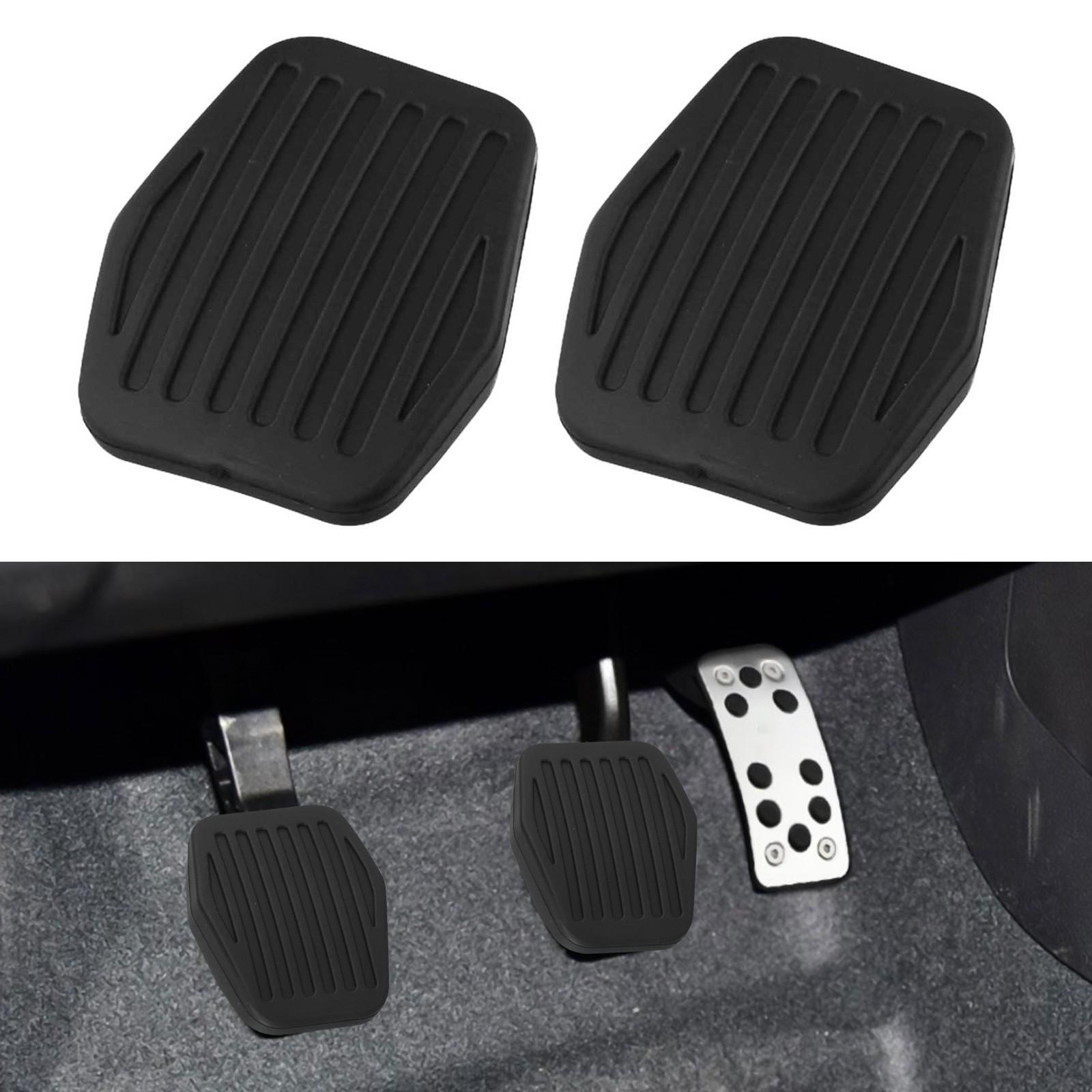 Brake Clutch Clutch Pedal Pad Replacement 2pcs Black Rubber
