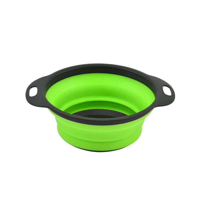 

Collapsible Round Strainer Basket: Adjustable Wash Basin for Fruits & Vegetables.