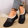 Women's Fleece-Lined Loafer 2025 Winter New Arrival Vintage-Style Round-Toe Soft-Sole Soft Leather Slip-On Warm Cotton Boots
