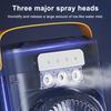 Portable Air Conditioner Desk Cooling Fan with Colorful Lights Strong Airflow Low Noise Table Spray Fan with Water Tank