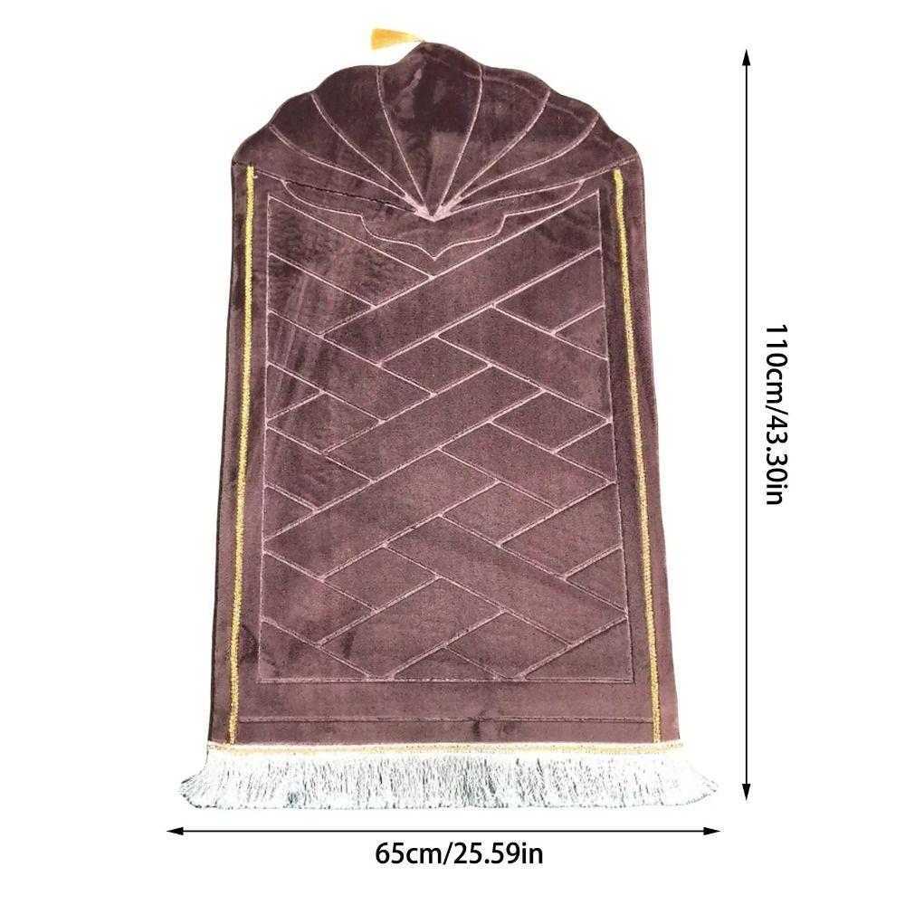 Thickened Prayer Mat Embossing Flannel Carpets High Quality Eid Festival Rugs