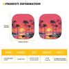 2-Piece Car Sunshade - Coconut Grove Design for Summer Heat Insulation