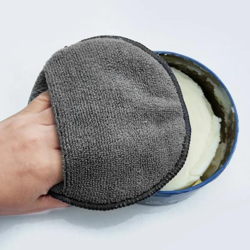 10Pcs Car Detailing Applicator Pads Car Care Waxing Polish Sponges Soft Microfiber Round Pocket Foam Sponges Car Cleaning Tools