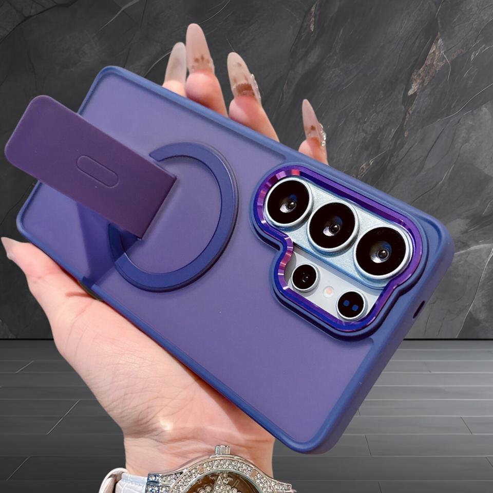 

Matte Stand Phone Case for Samsung Galaxy S26 S23 S24 S25 FE Ultra EDGE A17 A56 A57 A36 A37 A16 A26 Shockproof Protector Cover For Samsung A57