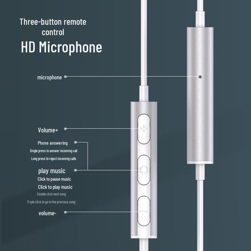 Deyu Wired Type-C Earphones with ANC for Samsung Galaxy