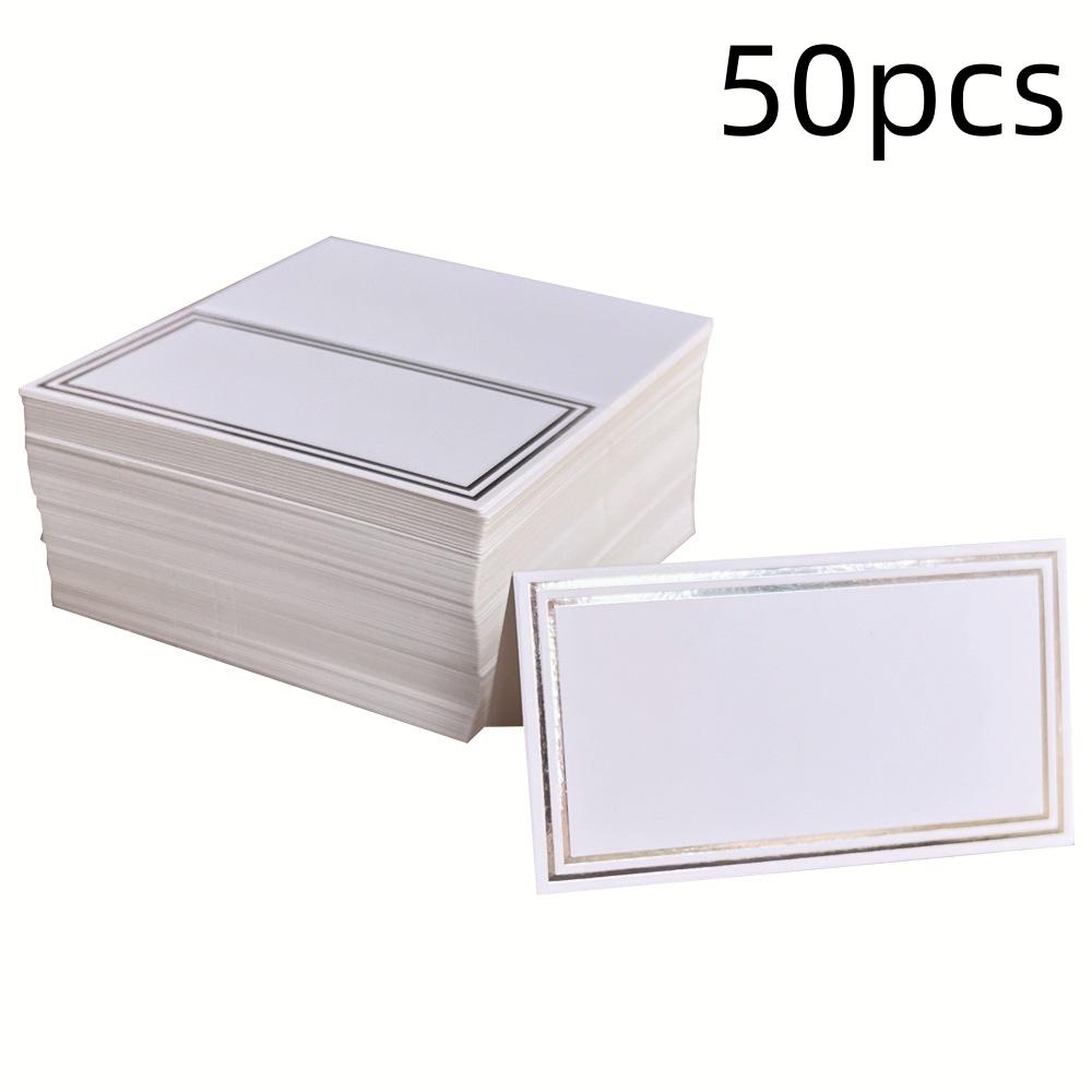 DIY 50pcs Clear Acrylic Table Place Card Wedding Blank Rectangle Seating Cards Sign Guest Names Tag Birthday Party Decoration