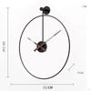 Clock Simple Mute Iron Single Decorative for Home Decor Restaurant Living Room Classroom Farmhouse