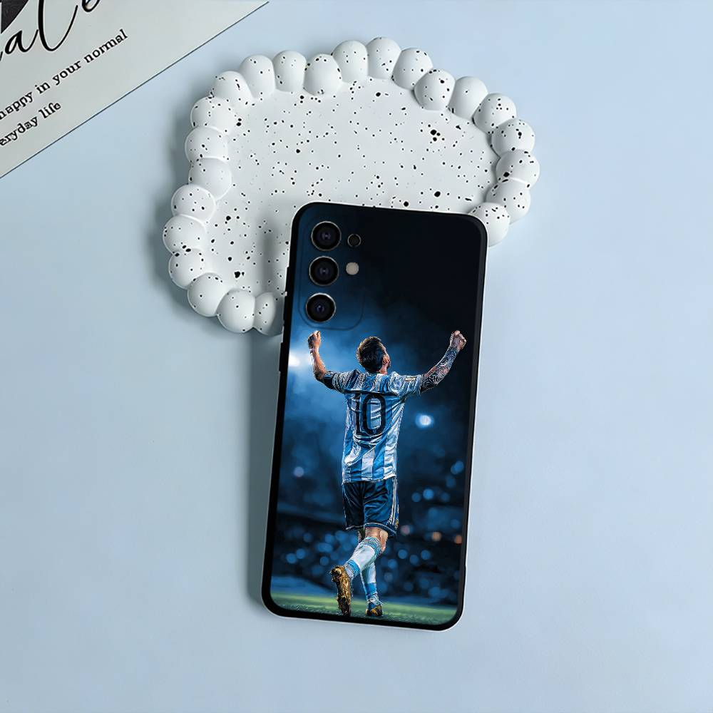 M-Messi-10 basketbalový Černý měkký silikonový kryt na telefon pro Samsung S25, S24, S21, S22, S23, S30, Ultra, S20, Plus, FE, Lite