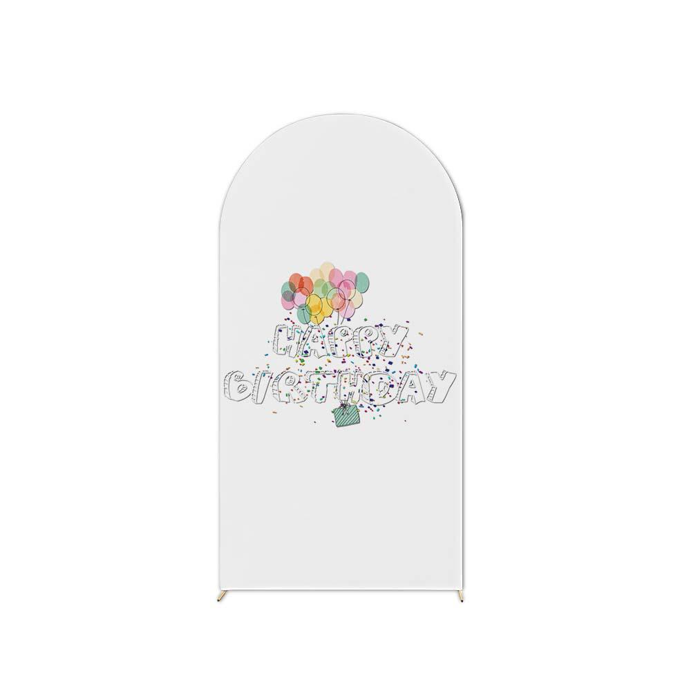 Birthday Party U-Shaped Elastic Arch Cover for Decorative Photography Scenes