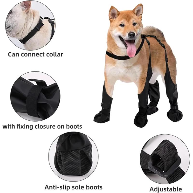 1PC Durable Waterproof Breathable Outdoor Pet Rain Boots Taking Photos Anti Slip Holidays Comfortable Multiple Sizes