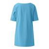 Women's Fashion Solid Colour Irregular Casual T-shirt V-Neck Half Sleeve Top
