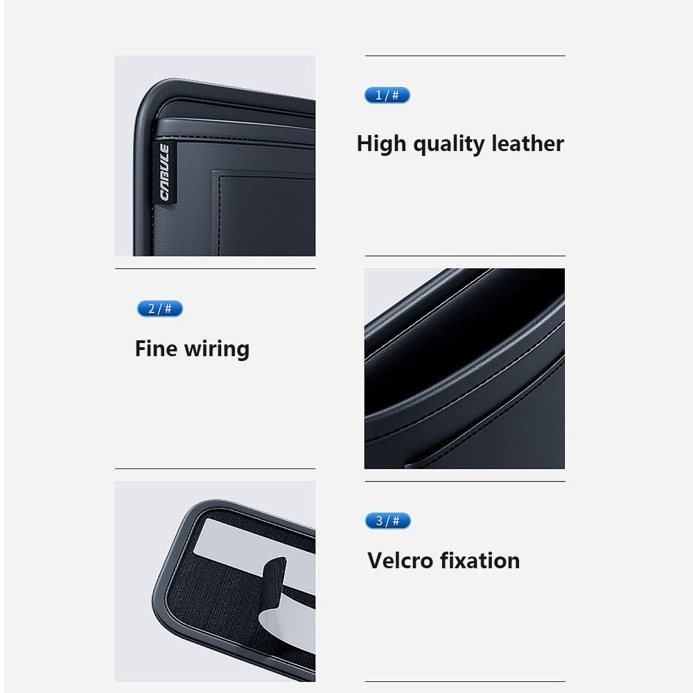 PU Leather Car Organizer Storage Bag Reserved Car Purse Bag  Receipts  Card