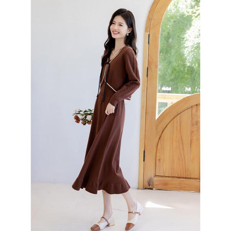 

Mokana Women s Elegant Chinese Style Cardigan & Mid-Length Dress Set One Size
