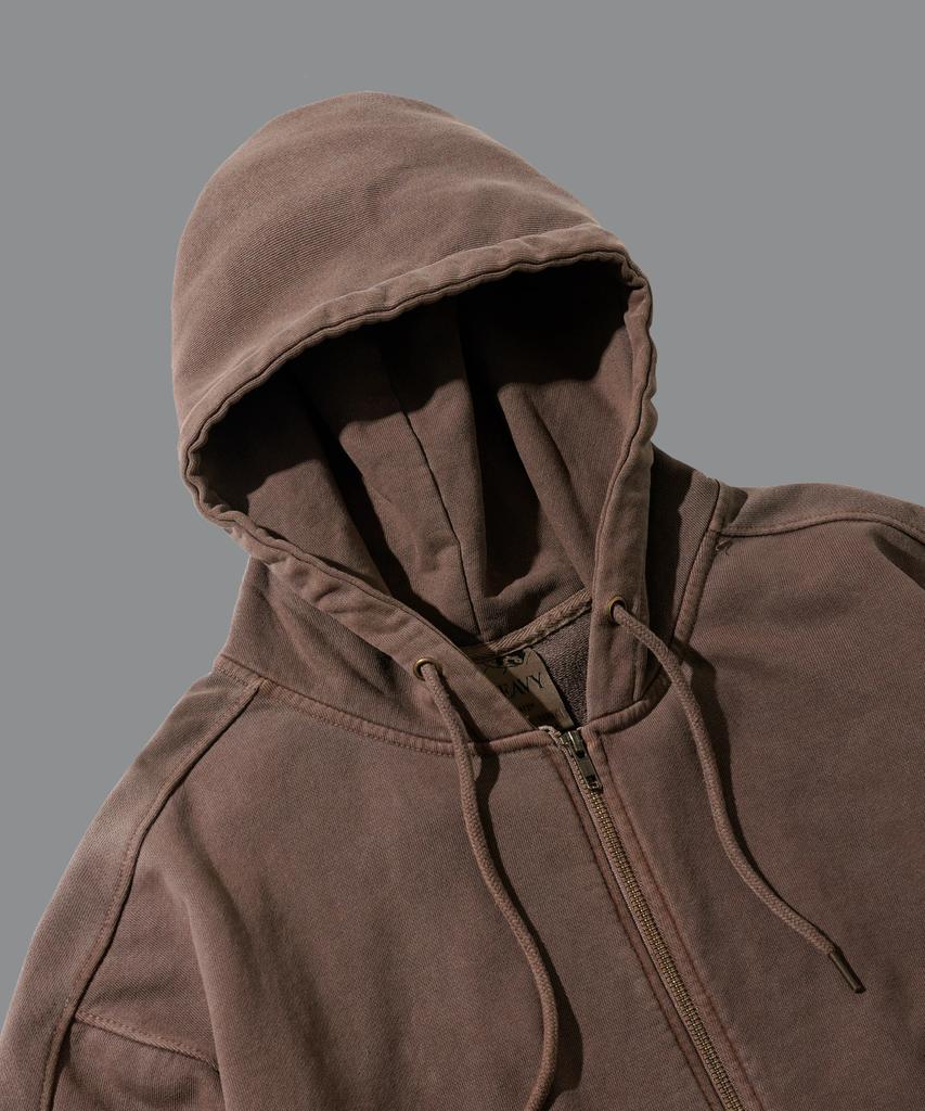 Fp142 Meteor Deer Pigment Zip-Up Hoodie Taupe Brown Sjhd1449
